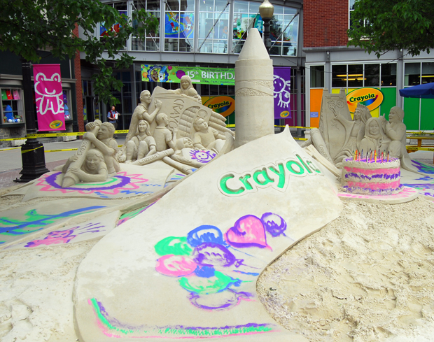 CrayolaSandMastersFinalSculpture The Travel Channel's "Sand Masters" Final Sculpture for the Crayola Factory's 15th Birthday