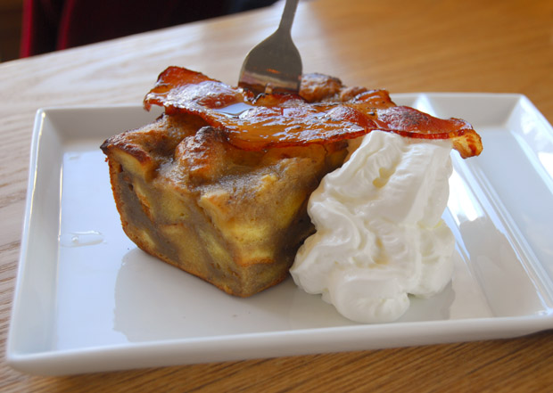 ApplePieBaconAtTheMint Apple Pie served with bacon and whipped cream at The Mint. Photo by Laini Abraham.