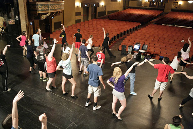 FREDDYawards rehearsal Students rehearse for the 10th Annual Freddy Awards at the State Theatre in Easton, PA.